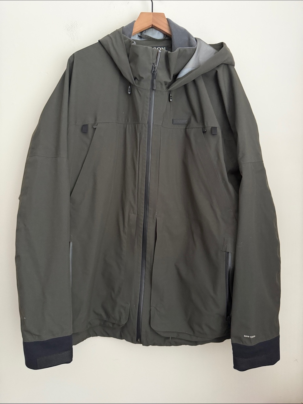 Filson men Rain Jacket hooded dark green XXXL